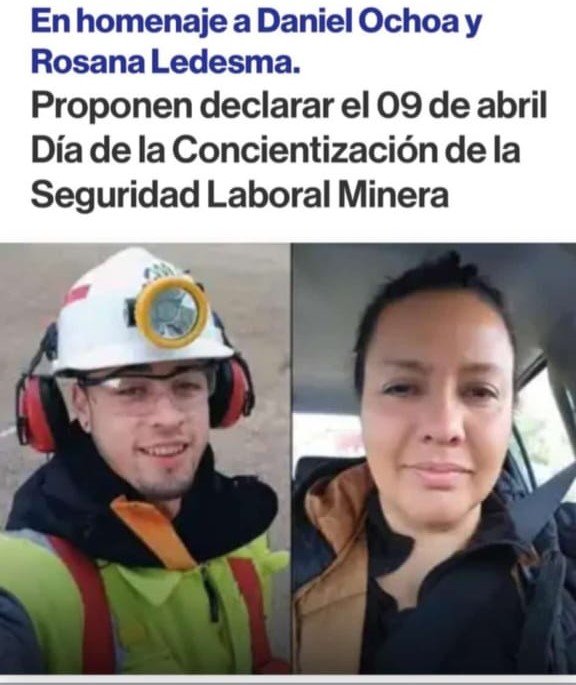 Santa Cruz: Buscan establecer el 9 de abril como el Día Provincial de la Concientización en Seguridad Laboral Minera